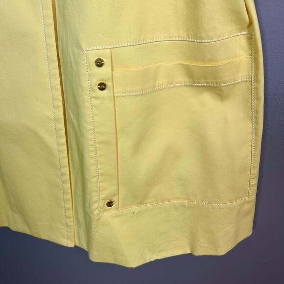 Cynthia Cynthia Steffe trench Jacket Medium Yellow 50s fisherman pastel pea coat - Picture 11 of 13